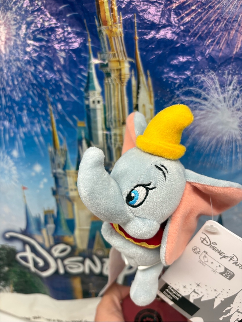 Disney Parks Dumbo Plush Wearable Magnetic Toy Purse Charm